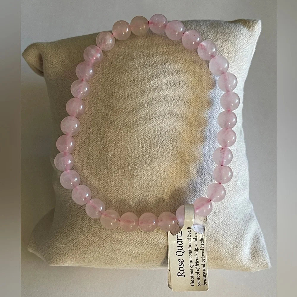NWT Pink Quartz Beaded Bracelet